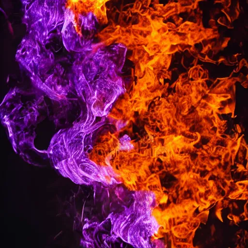 Image similar to purple fire, 8 k resolution, stock photo