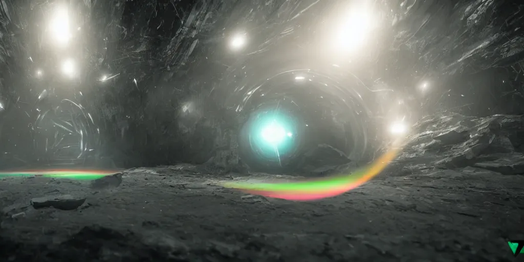 Image similar to a white void with a rainbow time vortex, unreal engine 5, intricate, highly detailed