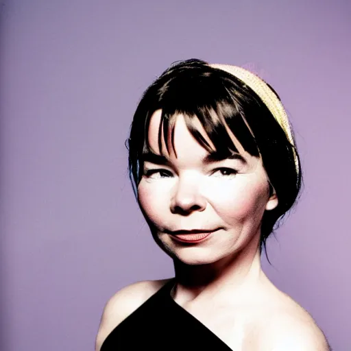 Prompt: bjork in 1993 portrait