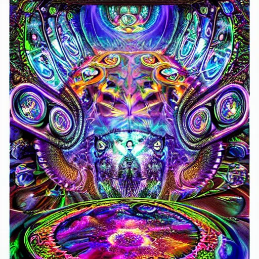 Prompt: druid dubstep trance goa mandala psychedelic trippy deepdream hallucination hallucinogenic hypnogogic ethereal ethereality dreamscape maximalist intricate detailed by ron walotsky surrealism visionary psychedelic incredible gorgeous beautiful forest