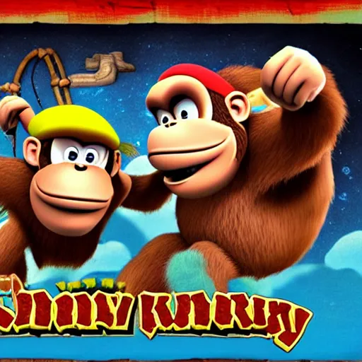 Prompt: donkey kong country