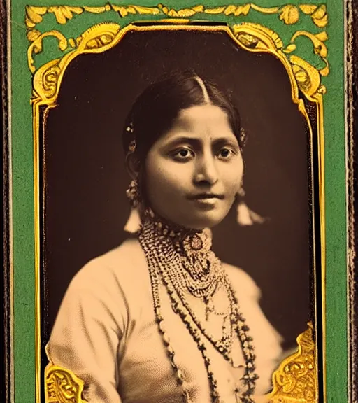 Image similar to vintage_portrait_photo_of_a_beautiful_beautifully_lit_nepalese_Victorian woman