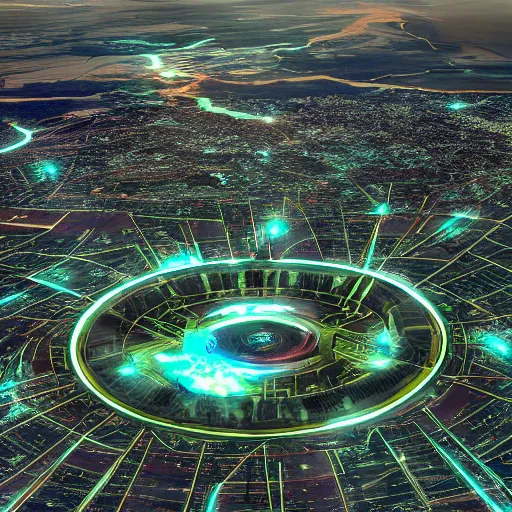 Prompt: cahokia is back from the future, was never gone, now the capital of planet earth, year 3 3 3 3, high definition, 8 k, octane render
