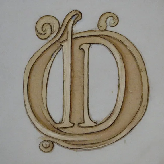 Image similar to a victorian decorative initial capital letter a.