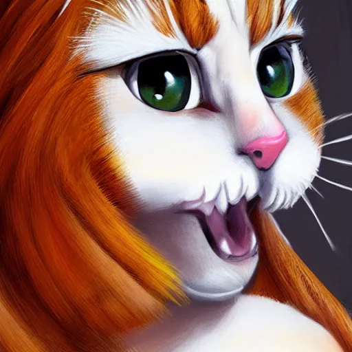 Prompt: graphic, hyperreal, portraiture illustration of a anthropomorphic cute big - eye ragdoll cat in different cosplay clothes, smiling, digital painting