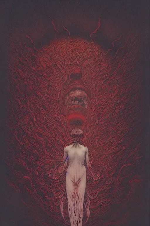 Prompt: 中 元 节, 中 国 鬼 节, king of hell, inside page of comic book, psychedelic lights and fog, in the style of zdzislaw beksinski, ayami kojima, takato yamamoto, barclay shaw, karol bak, glowing light and shadow, hyperrealist, 8 k