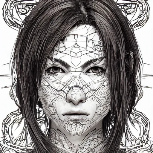 Prompt: the head of tifa lockhart partially made of potatoes roots and violets, an ultrafine detailed illustration by james jean, final fantasy, intricate linework, bright colors, behance contest winner, vanitas, angular, altermodern, unreal engine 5 highly rendered, global illumination, radiant light, detailed and intricate environment