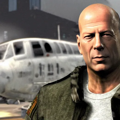 Image similar to Bruce Willis in MW2