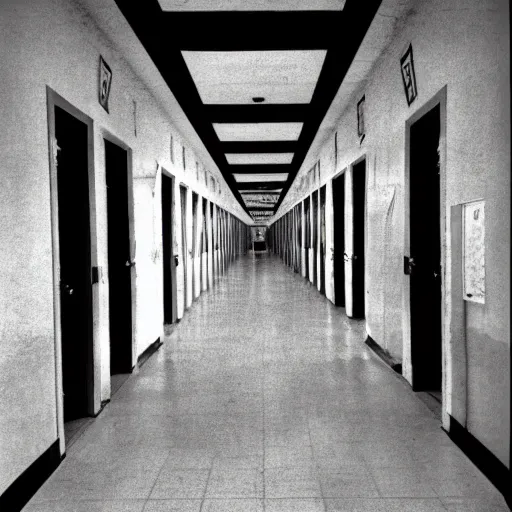 Prompt: high school hallways, mc escher