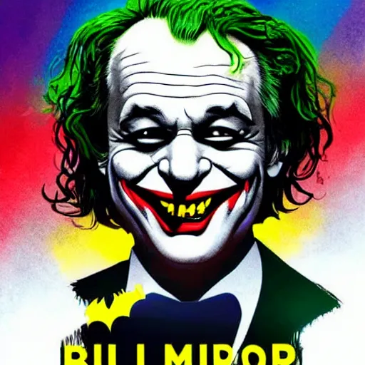 bill murray as the joker in batman, promotional art, | Stable Diffusion ...