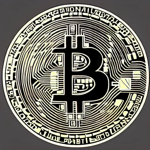 Prompt: anatomicall illustration of bitcoin, art deco