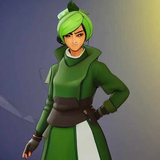 Image similar to toph beifong in fortnite, character render, full body shot, highly detailed, in game render