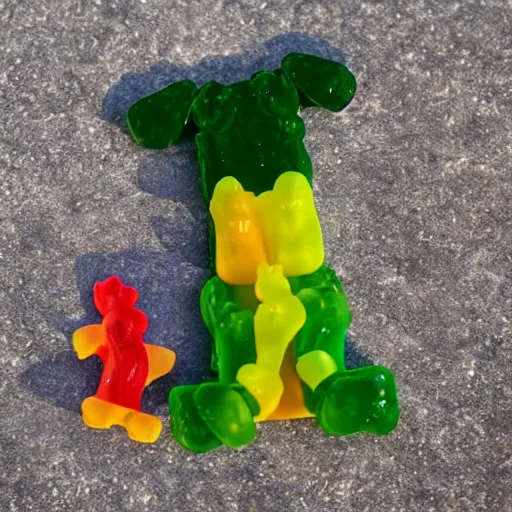 Image similar to dog made of gummy