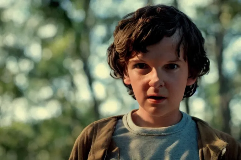 Image similar to film still of Henry Thomas (Elliot from ET) as Mikey in stranger things, 4k