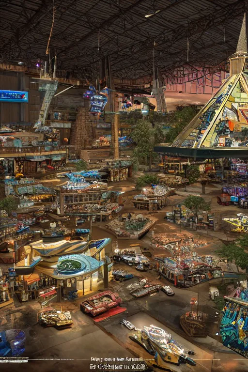 Prompt: Cybertron Bass Pro Shop Memphis Pyramid, long shot, cinematography by Wes Anderson, 4k octane render, intricate detail, photorealistic , cinematic lighting, Artstation