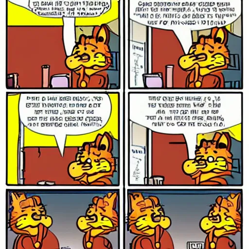 Prompt: funny Garfield joke