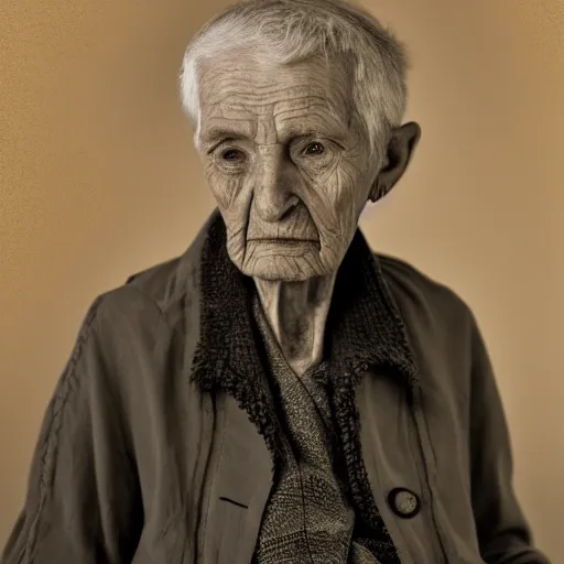 Prompt: portrait of a 130 year old person, detailed, realistic, 4K, dslr