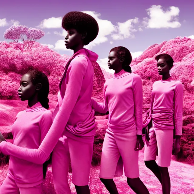 Image similar to fragrance advertising campaign by richard mosse