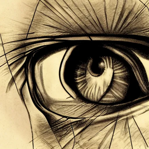 Prompt: anatomy of a human eye, da vinci notes, ultradetailed, anatomy study, artstation