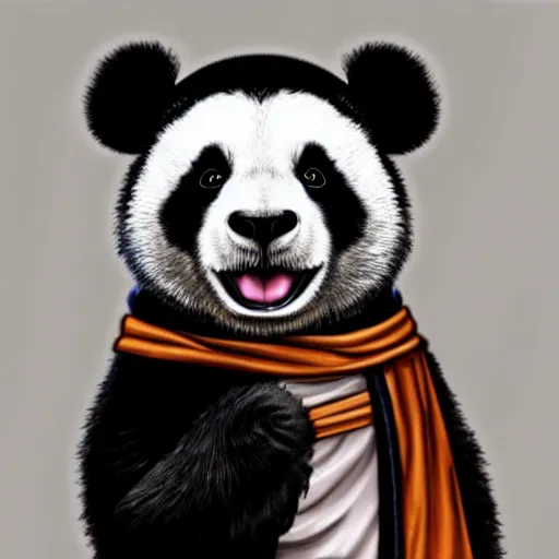 Image similar to panda as a jedi knight