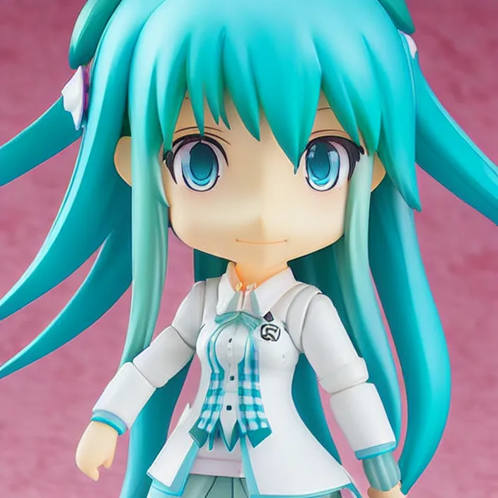 Prompt: hatsune miku, an anime nendoroid of hatsune miku, figurine, detailed product photo