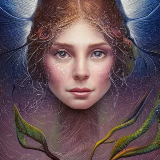 Image similar to realistic detailed face portraits of the spark of life by emilia dziubak, will terry, greg olsen, chris mars, ann long, and mark brooks, fairytale, female, feminine, art nouveau, illustration, character concept design, storybook layout, story board format