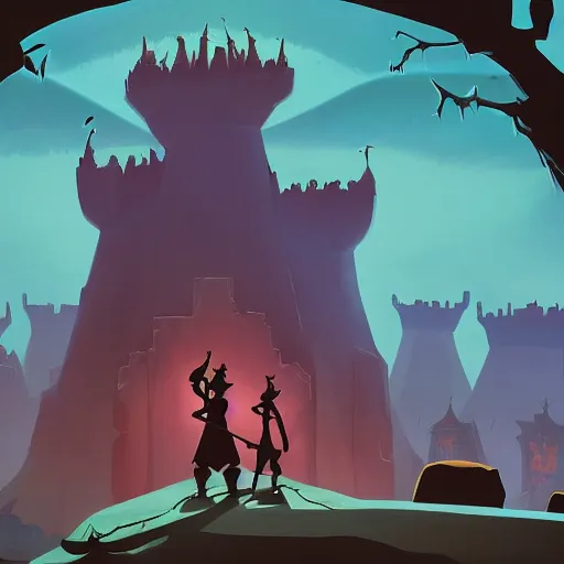 Image similar to dungeons, animated film, stylised, illustration,, fantasy art, 2 d game art, by eyvind earle, scott wills, genndy tartakovski, roman shipunov, etienne hebinger, atey ghailan, cgsociety, cynical realism