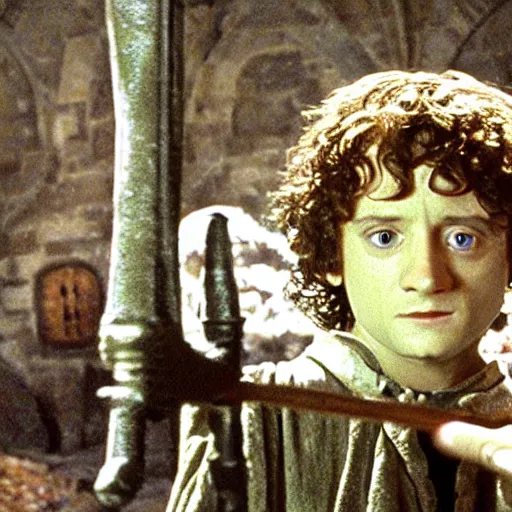 Image similar to frodo baggins in hogwarts