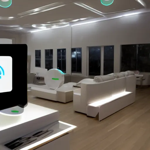 Image similar to Samsung SmartThings, concept art, designed by Elon Musk and Joongwon Jeong, studio ambient lighting
