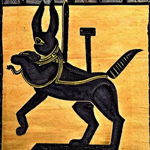 Image similar to anubis as a samurai