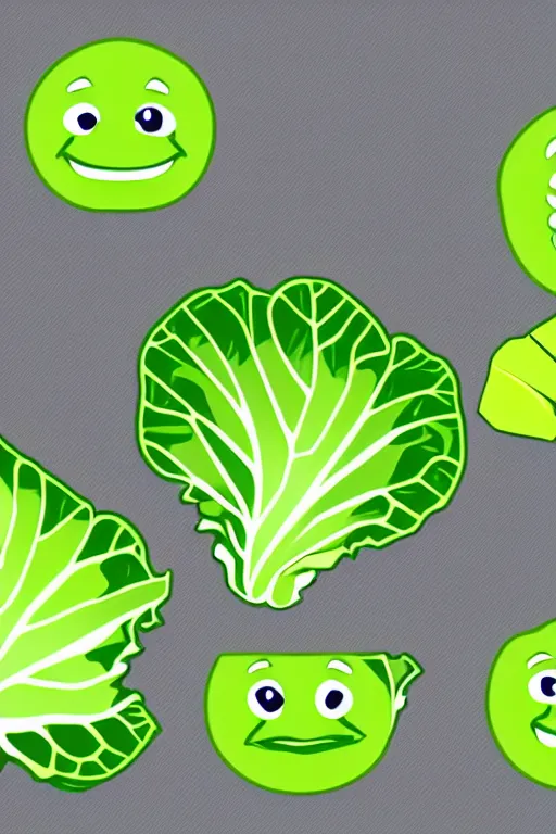 Image similar to cabbage logo in emoji style