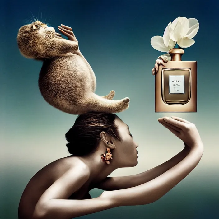 Image similar to fragrance advertising campaign by gregory colbert, highly detailed