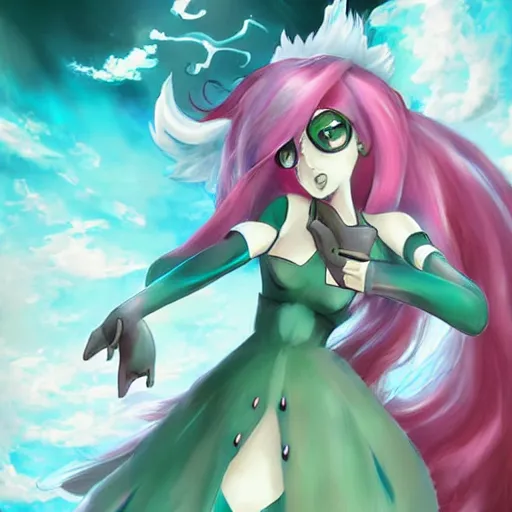 advanced anime digital art, Pokemon female Gardevoir, Stable Diffusion