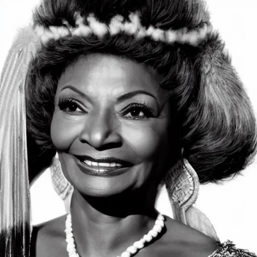 Image similar to nichelle nichols as an angel in cloud heaven photorealistic fantasy epic