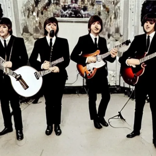 Prompt: The Beatles band but it is all Putin