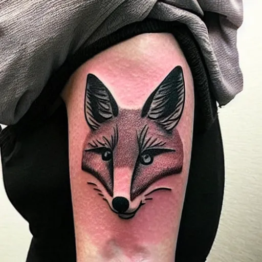 Image similar to A tattoo of a fox