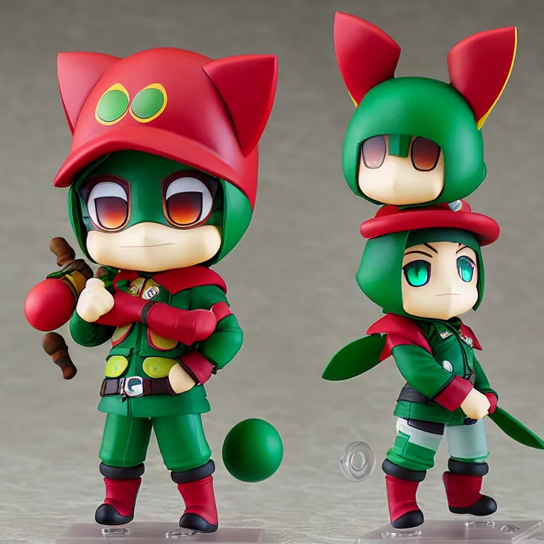 Prompt: teemo, an anime nendoroid of teemo, figurine, detailed product photo