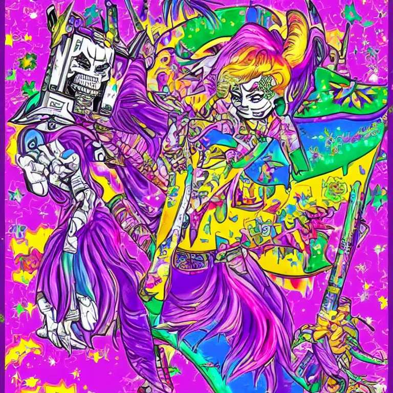 Prompt: Lisa Frank Megatron