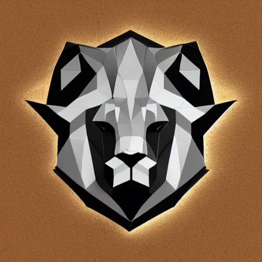 Image similar to low poly lion logo