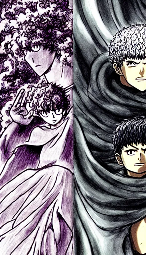 Image similar to the two complementary forces that make up all aspects and phenomena of life, from Berserk