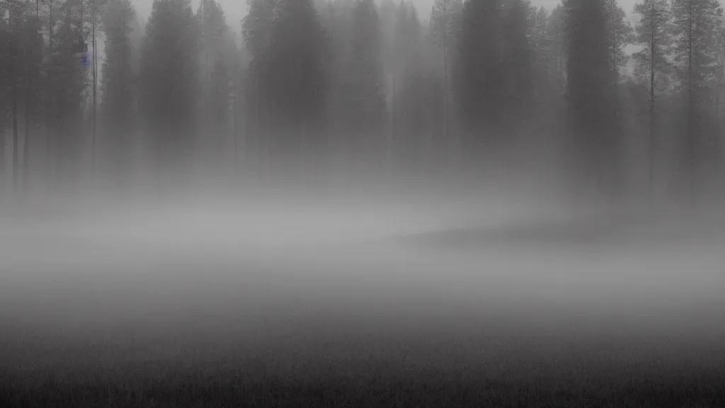 Prompt: Moody picture taken at dawn light pretending its Finland, landscape photography