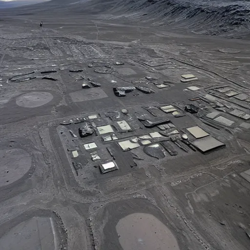 Image similar to moonwalker photo, city street on the moon, detailed image of the future norilsk base, lunar landscape