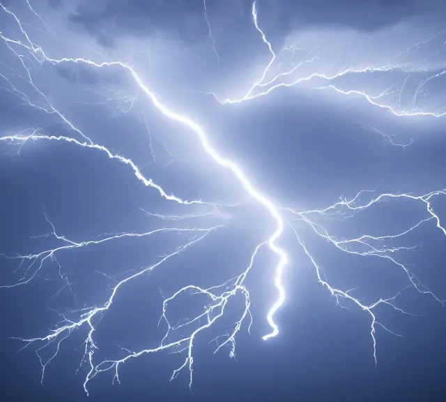 Image similar to 4 k hd, high detail photograph of a lightning storm, shot with sigma f / 4. 2, 2 5 0 mm sharp lens, wide shot, volumetric lighting, high level texture render