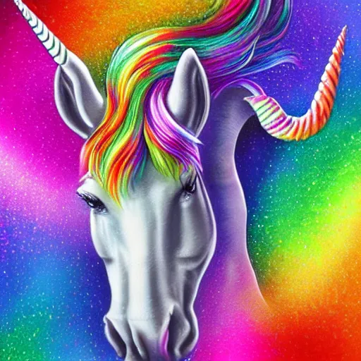 Image similar to highly detailed rainbow unicorn divinity, hd, photorealistic