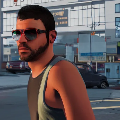 Prompt: a 8k 3d render of a gta 6 protagonist