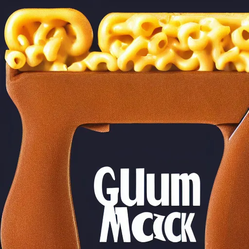 a gun made of mac and cheese, Stable Diffusion