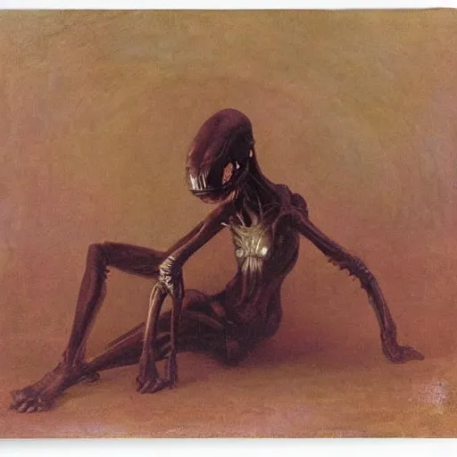 Image similar to alien by ilya repin