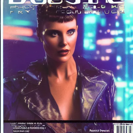 Image similar to beautiful extreme closeup portrait photo of 1990s frontiers in human replicant molecular fashion magazine September retrofuturism blade runner edition, highly detailed, focus on face, soft lighting