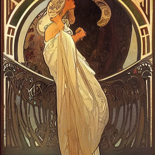 Image similar to venice by alphonse mucha