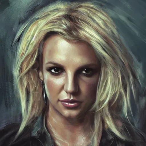 Image similar to britney spears and taylor swift morphed together, hybrid, jeremy mann painting